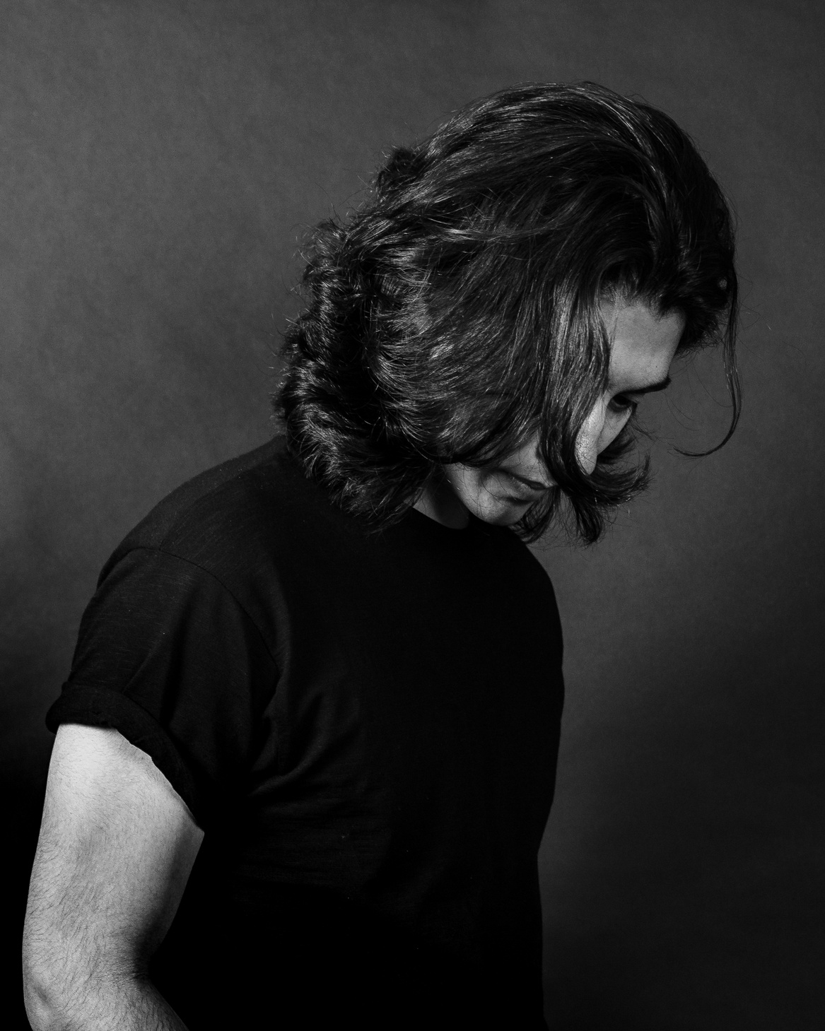 Grayscale Photography of Man in Shirt